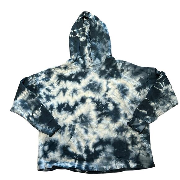 Mododoc Women’s Medium 2 Piece Hoodie Jogger Set in Teal and White Tie Dye - Picture 2 of 9